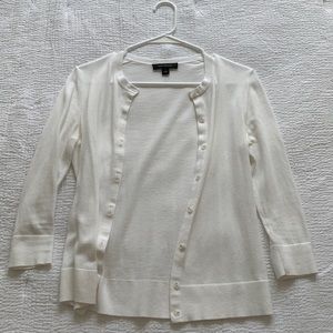 Ann Taylor White Cardigan